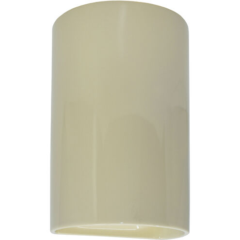 Ambiance Cylinder LED 7.75 inch Vanilla Gloss Wall Sconce Wall Light, Large
