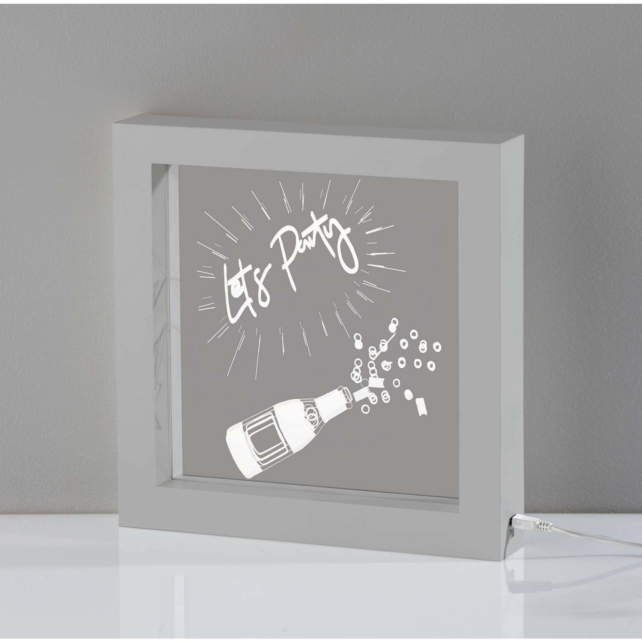 Lets Party Video 9 inch 0.3 watt Silver Light Box Portable Light, Simplee Adesso
