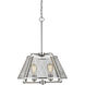 Iuka 4 Light 19 inch Brushed Nickel Pendant Ceiling Light in Brushed Nickel Steel