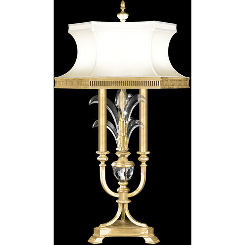 Beveled Arcs 37 inch 60 watt Gold Table Lamp Portable Light in Gold Leaf