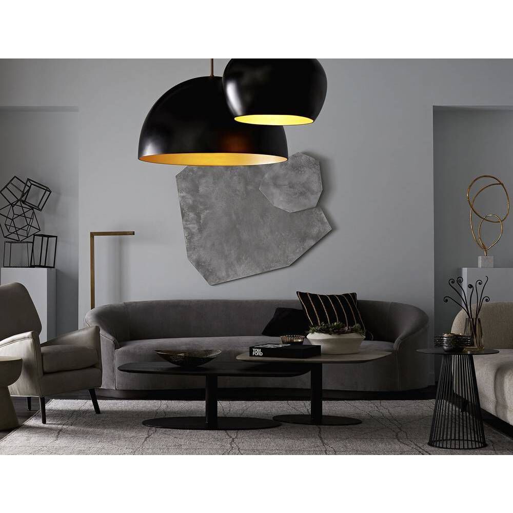 Pascal 1 Light 36 inch Black/Antique Brass Pendant Ceiling Light