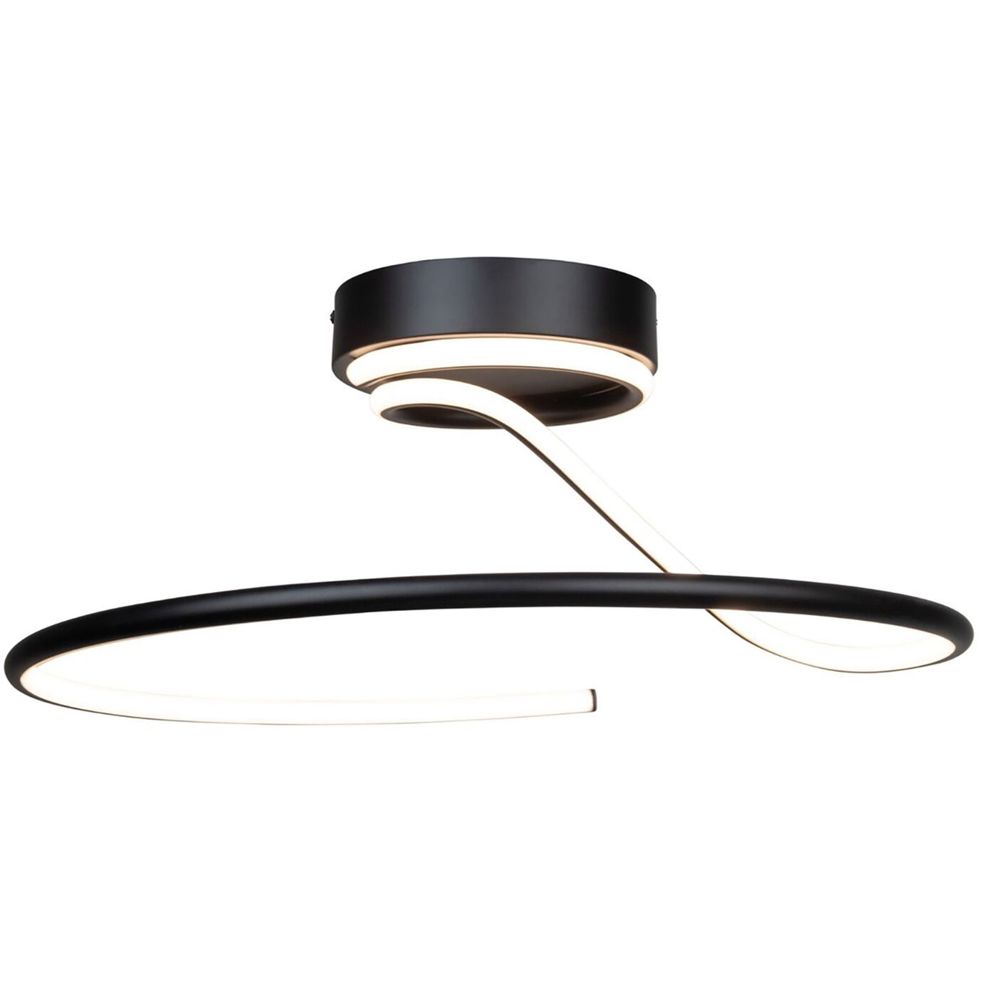 Halo LED 20 inch Black Semi-Flush Mount Ceiling Light