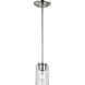 Oslo 1 Light 4 inch Brushed Nickel Mini-Pendant Ceiling Light