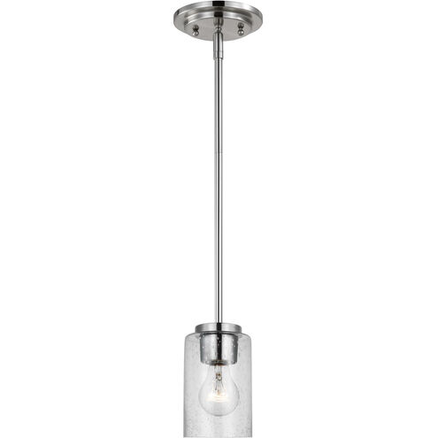 Oslo 1 Light 4 inch Brushed Nickel Mini-Pendant Ceiling Light