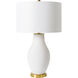 Steve 27.5 inch 100 watt Metallic Brass Table Lamp Portable Light