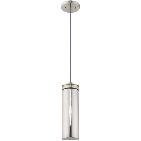 Art Glass 1 Light 5 inch Brushed Nickel Mini Pendant Ceiling Light