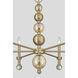 Crescent 6 Light 30 inch Noble Brass Chandelier Ceiling Light