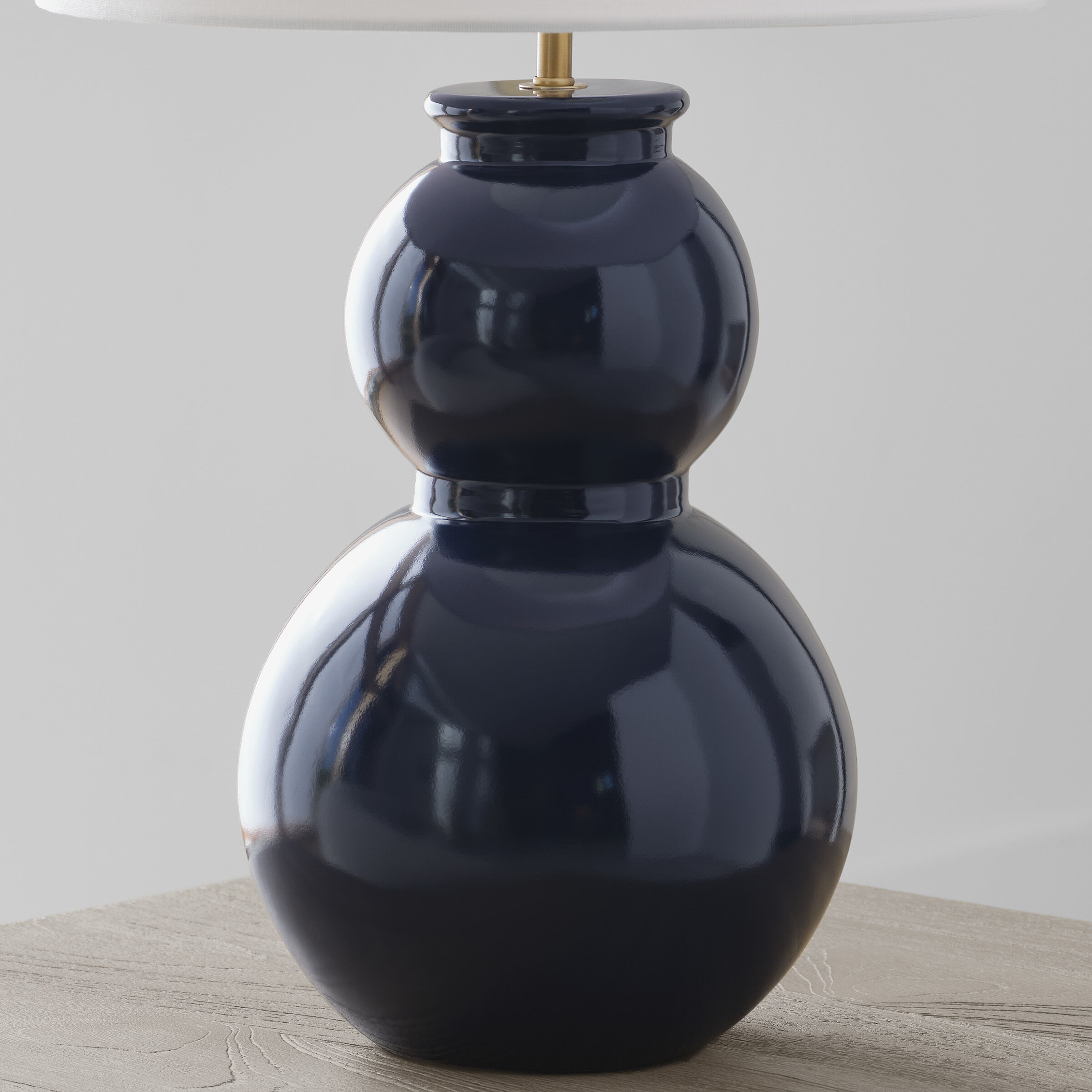 Drew & Jonathan Buckley 27.38 inch 9.00 watt Gloss Navy Table Lamp Portable Light