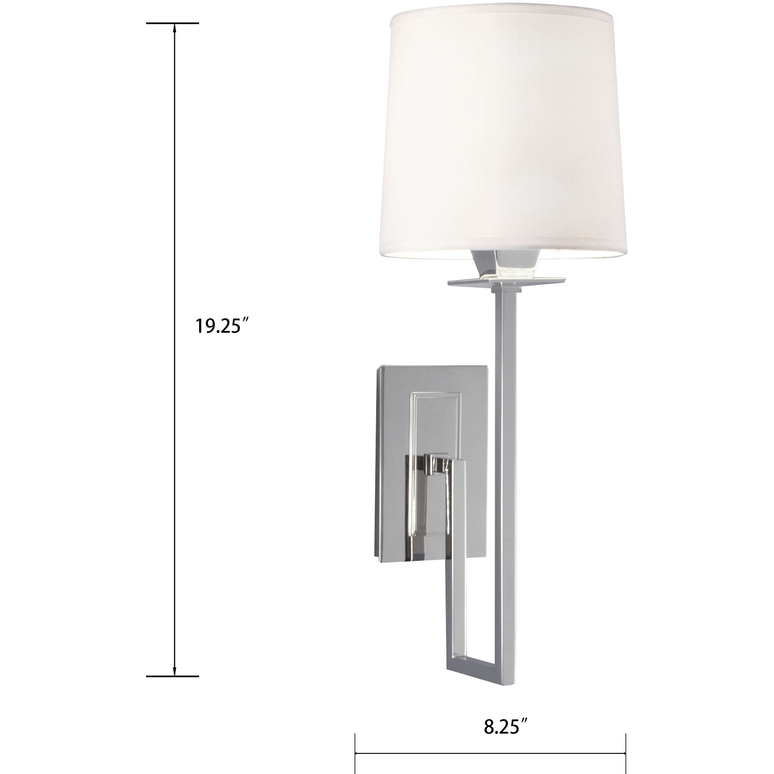 Maya Sconce Wall Light in Polished Nickel