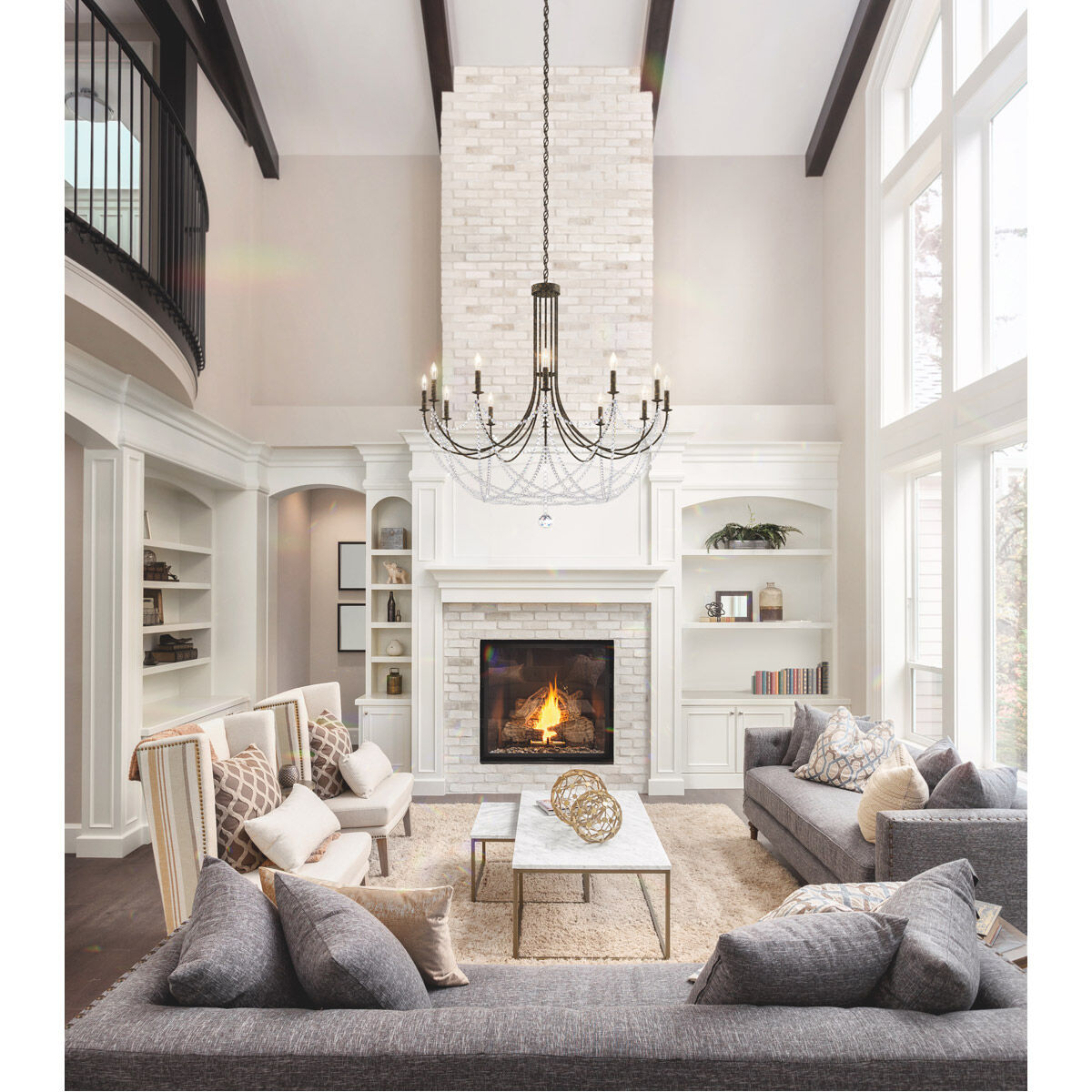 Verdana 12 Light Antique Silver Chandelier Ceiling Light