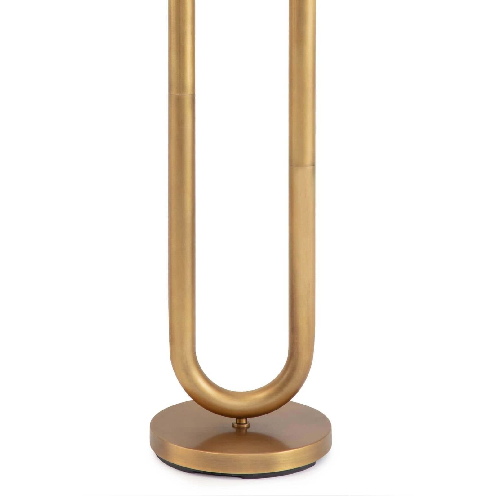 Happy 52.5 inch 5.00 watt Natural Brass Floor Lamp Portable Light