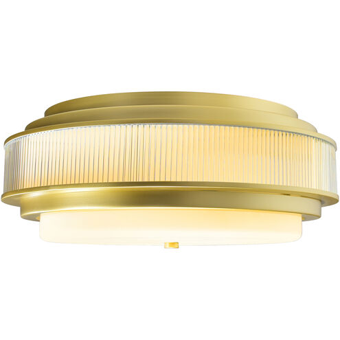 Valdivia 4 Light 18 inch Satin Gold Flush Mount Ceiling Light