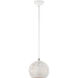 Charlton 1 Light 9.88 inch White with Brushed Nickel Accents Pendant Ceiling Light