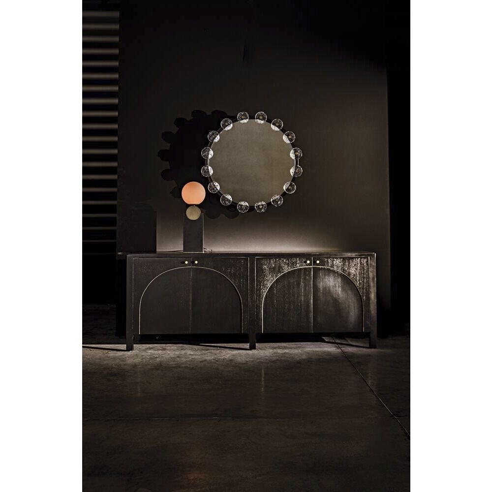 Moira 33 X 33 inch Matte Black Mirror