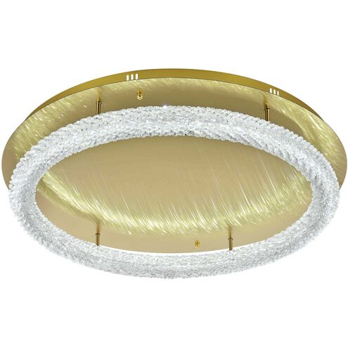 Bowen 1 Light 33.5 inch Satin Gold Flush Mount Ceiling Light