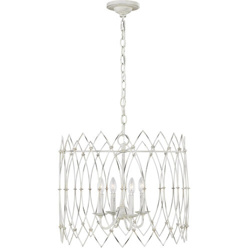 C&M by Chapman & Myers Gardner 4 Light 22.38 inch Rustic White Chandelier Ceiling Light