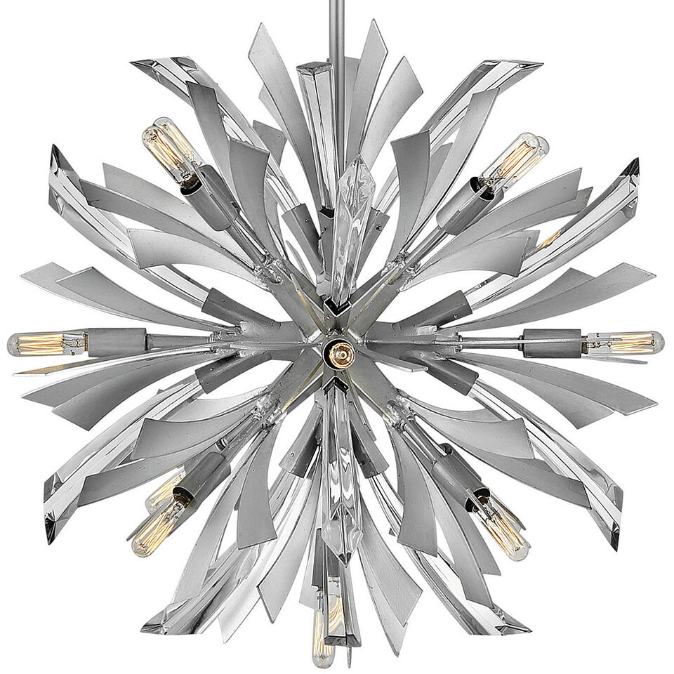 Vida LED 22 inch Glacial Chandelier Ceiling Light, Orb