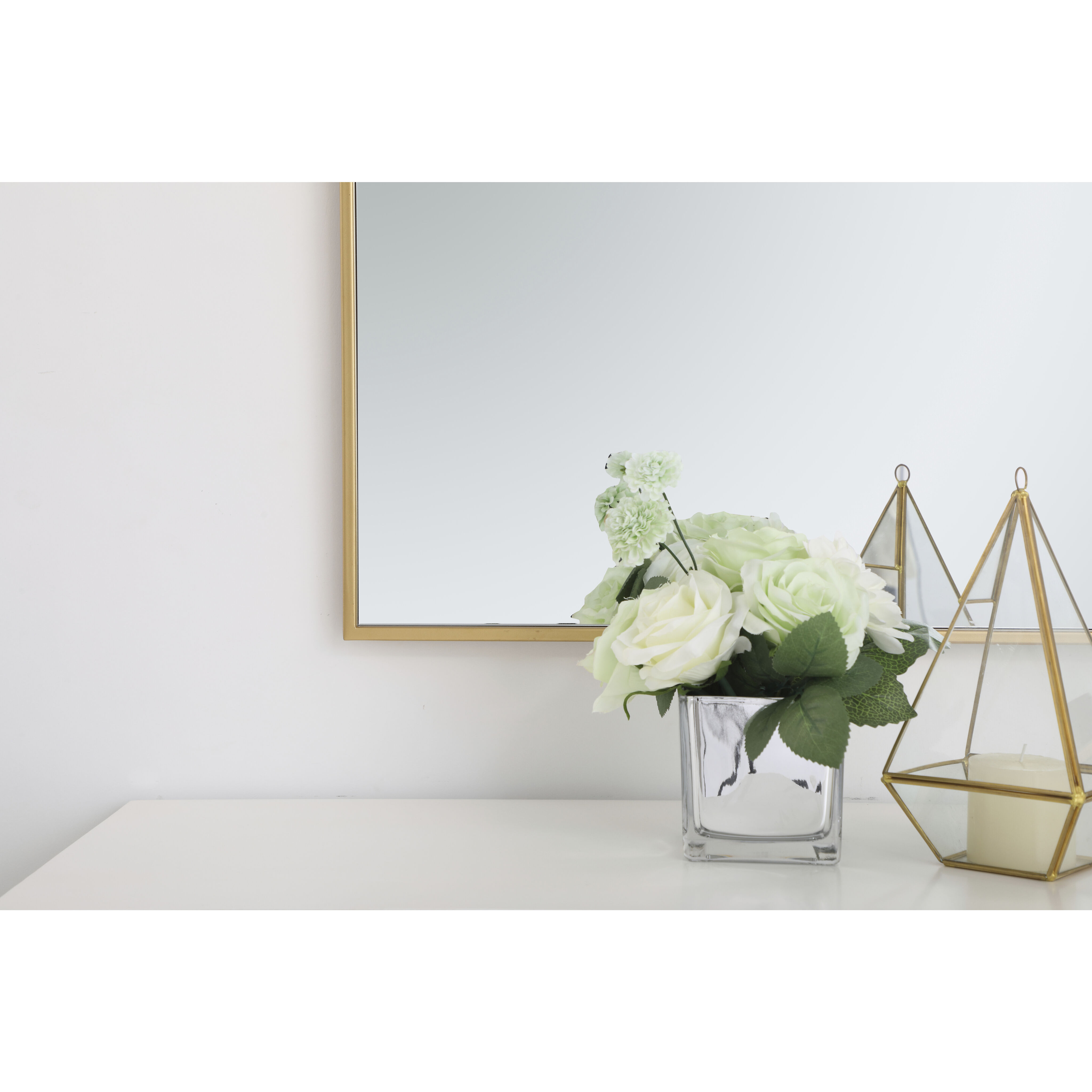 Monet 60 X 36 inch Brass Wall Mirror