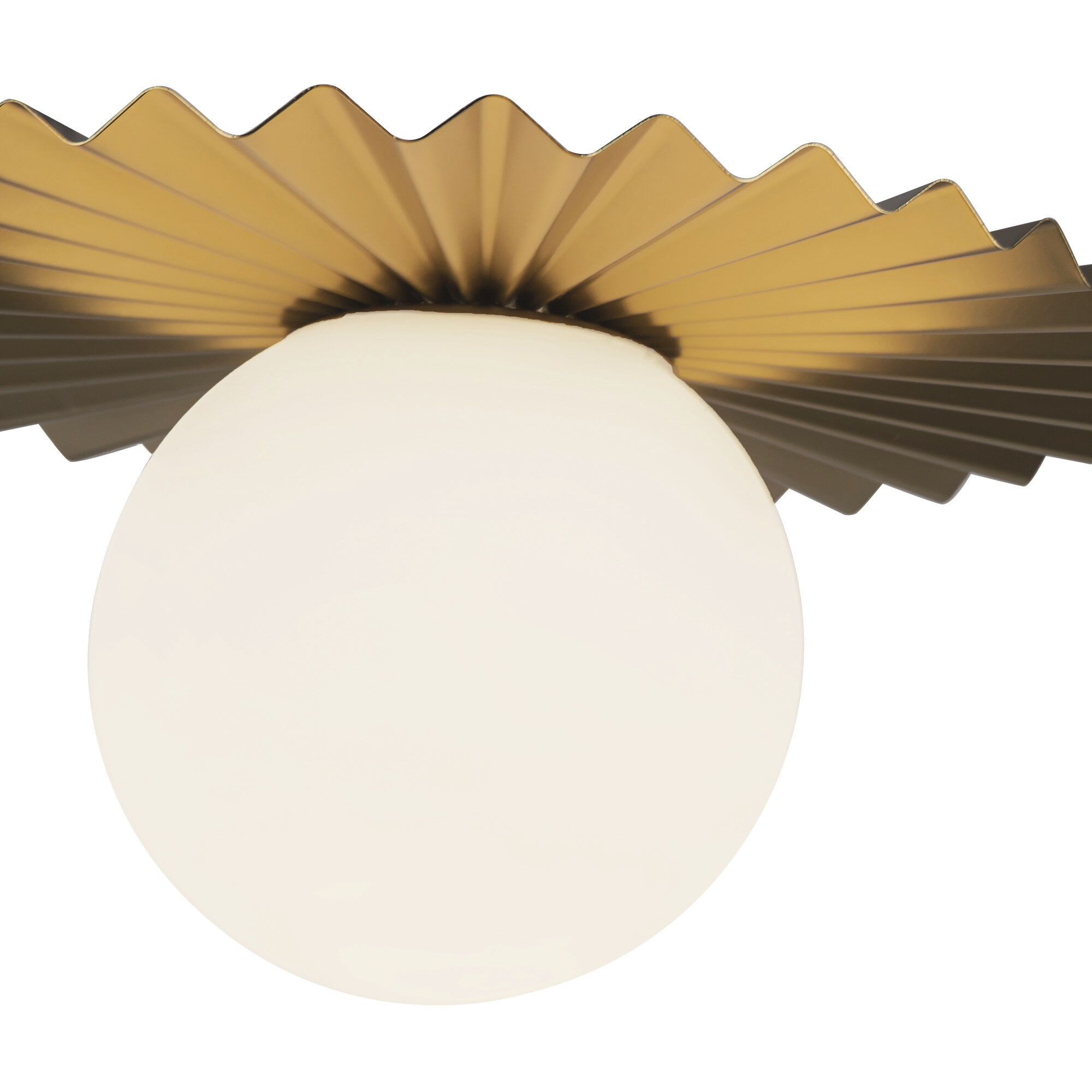 Alora Mood Plume 1 Light 11.88 inch Brushed Gold/Opal Matte Glass Flush Mount Ceiling Light