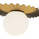 Alora Mood Plume 1 Light 11.88 inch Brushed Gold/Opal Matte Glass Flush Mount Ceiling Light