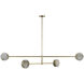 Kelly Wearstler Melange LED 72 inch Antique-Burnished Brass Multi-Positional Chandelier Ceiling Light