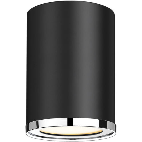 Arlo 1 Light 5.25 inch Matte Black and Chrome Flush Mount Ceiling Light