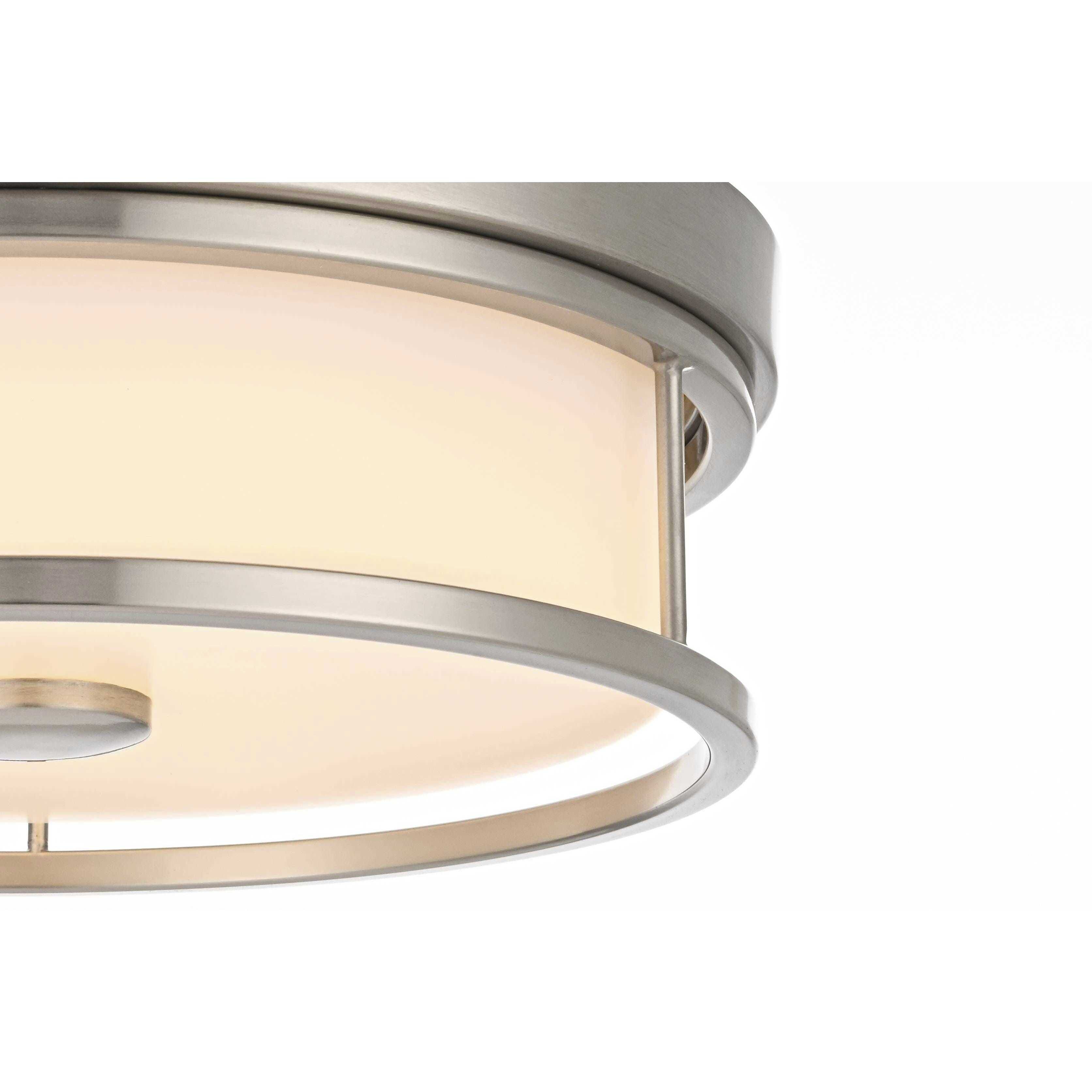 Kolson 12 inch Polished Nickel Flush Mount Ceiling Light