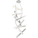 Chaos LED 28 inch Brushed Aluminum Chandelier Ceiling Light in 15, 75in.