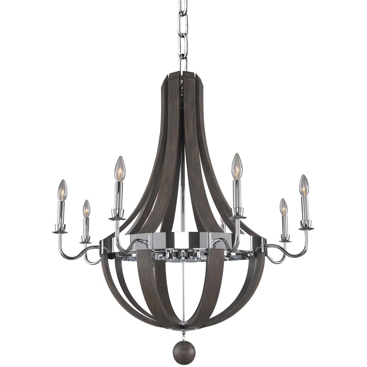 Sharlow 8 Light 36 inch Chrome Chandelier Ceiling Light