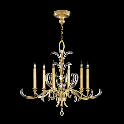 Beveled Arcs 6 Light 37 inch Gold Chandelier Ceiling Light in Gold Leaf