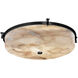 Alabaster Rocks LED 21 inch Matte Black Flush-Mount Ceiling Light