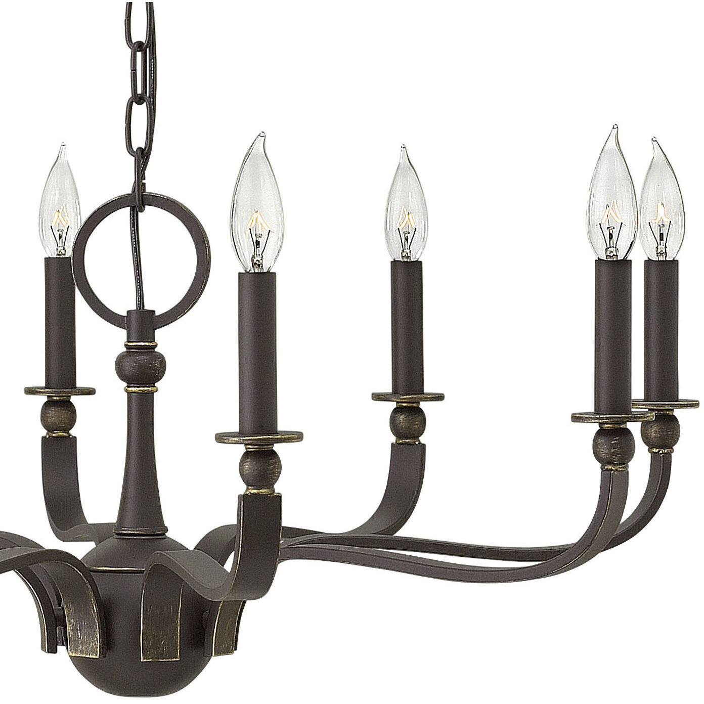 Rutherford 8 Light 29 inch Oil Rubbed Bronze Indoor Chandelier Ceiling Light