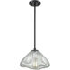 Kendal 1 Light 11 inch Oil Rubbed Bronze with Polished Chrome Mini Pendant Ceiling Light