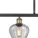 Ballston Fenton LED 48 inch Black Antique Brass Island Light Ceiling Light in Clear Glass, Ballston