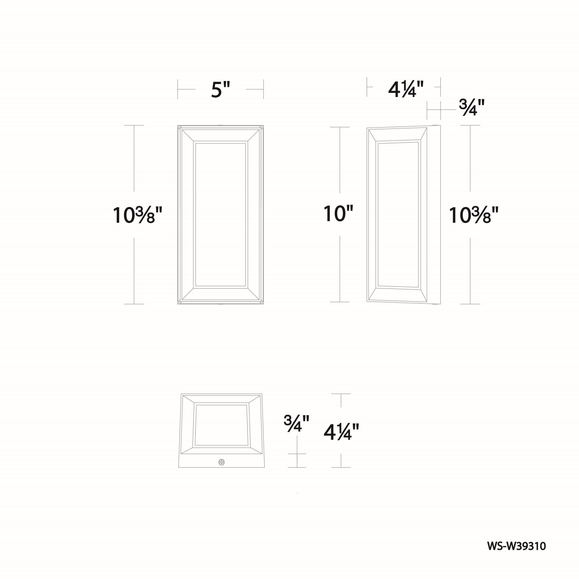 Argo LED 10.38 inch Black Outdoor Wall Light, dweLED