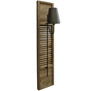 Shutter 1 Light 12 inch Handfinished Brown and Bronze Wall Sconce Wall Light