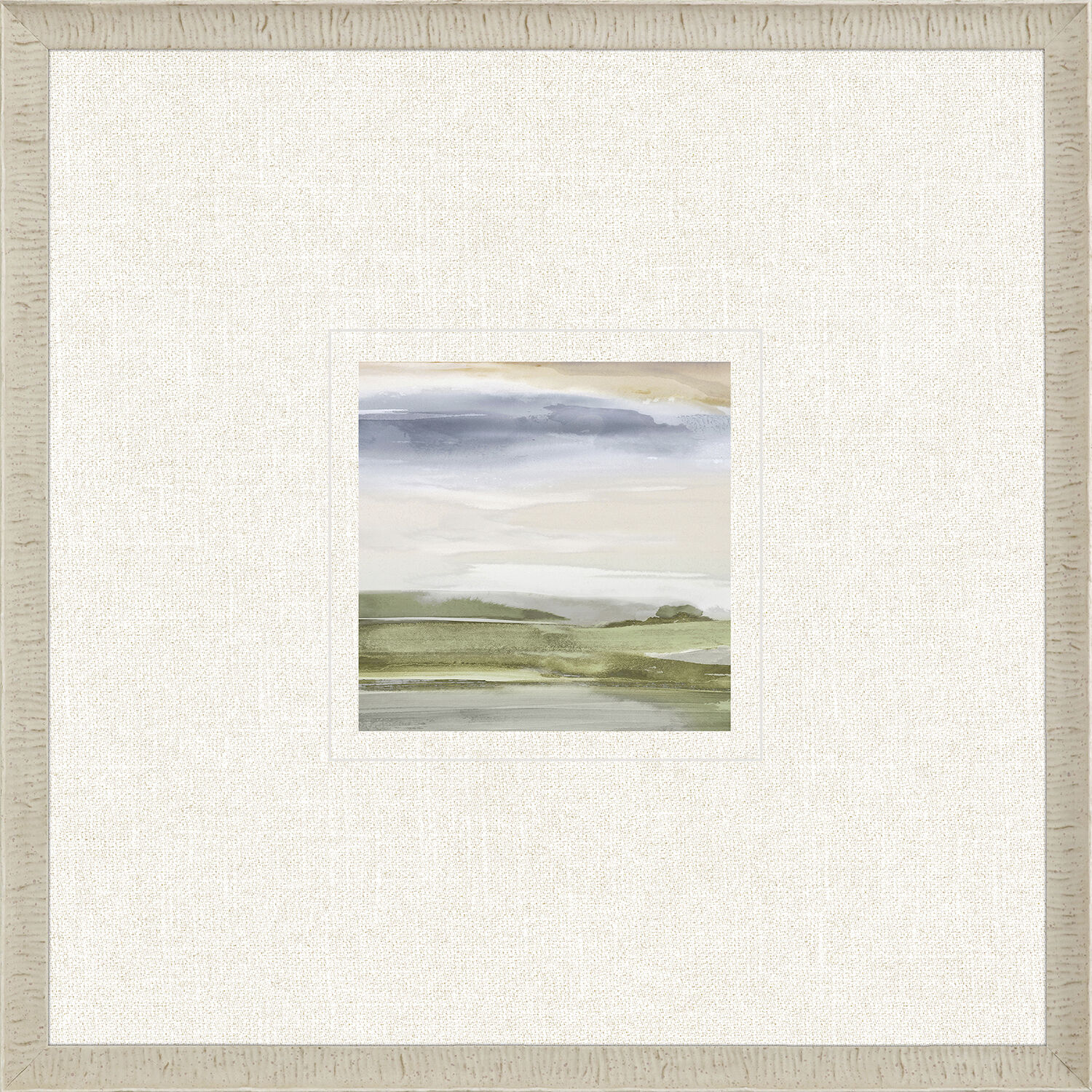 Wild Escape White and Green and Blue Framed Art