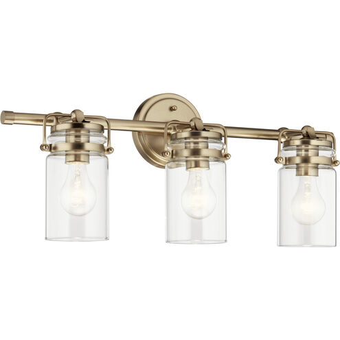 Brinley 3 Light 24 inch Champagne Bronze Bath Vanity Light Wall Light