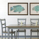 Ocean Wonder Turquoise and Metallic Framed Art
