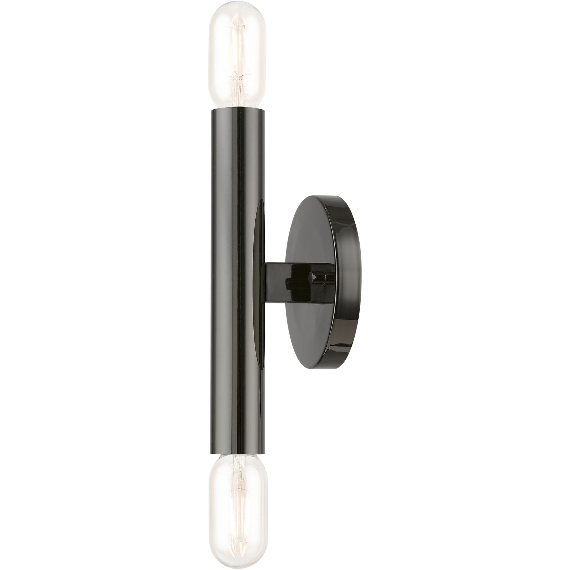 Copenhagen 2 Light 5 inch Black Chrome ADA Sconce Wall Light
