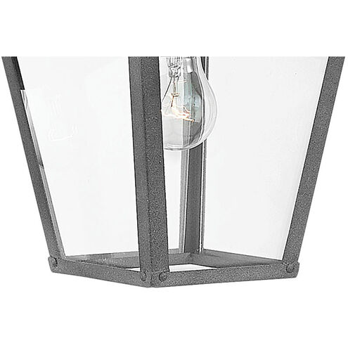Trellis LED 15 inch Aged Zinc Outdoor Wall Mount