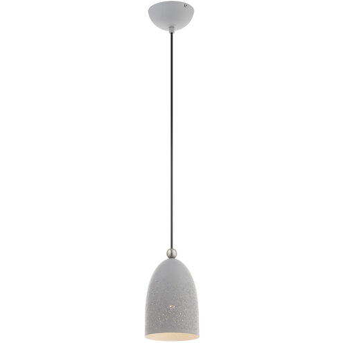 Arlington 1 Light 6 inch Nordic Gray with Brushed Nickel Accents Pendant Ceiling Light