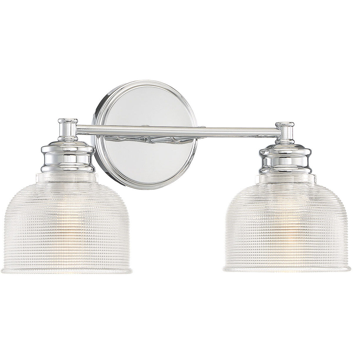 Transitional 2 Light 16 inch Chrome Bathroom Vanity Light Wall Light