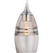 Milano LED 4.75 inch Satin Nickel Mini Pendant Ceiling Light
