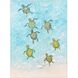 Swimming Turtles Blue and Beige and Green and Multi Canvas, Propac