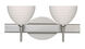 Brella LED 15 inch Satin Nickel Vanity Lighting Wall Light in Chalk Glass
