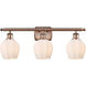 Ballston Norfolk LED 25.75 inch Antique Copper Bath Vanity Light Wall Light in Matte White Glass