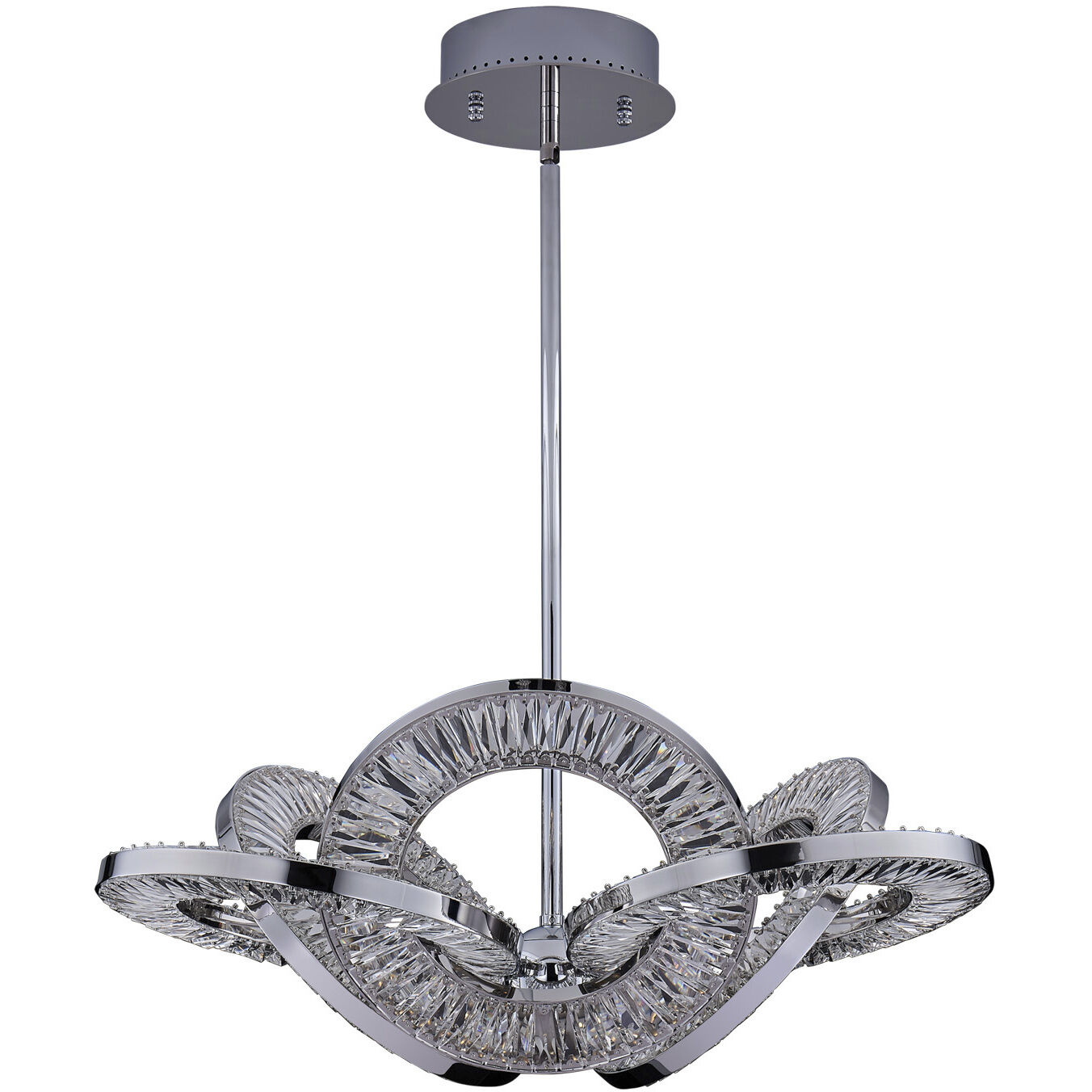 Rotondo 29.5 inch Polished Chrome Pendant Ceiling Light