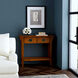 Larina Burl 2- Drawer Console Table in Medium Brown