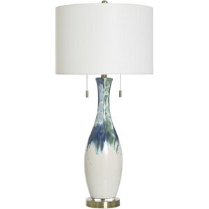 Cameron 35.5 inch 60.00 watt White and Blue and Green Table Lamp Portable Light